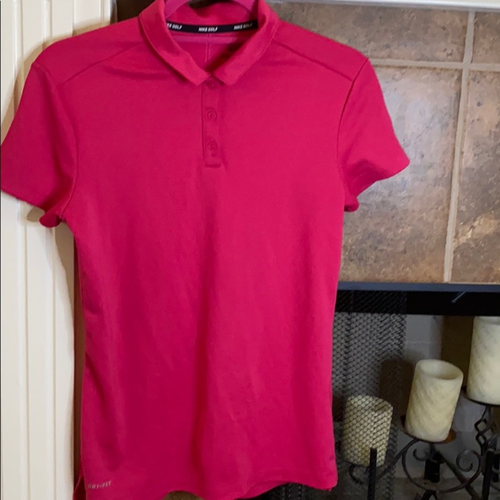 Pink shortsleeved colar shirt